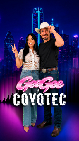 original GeeGee & Coyotec is the first human-AI Latino personality show on a bilingual radio format.