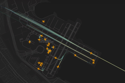 original Image depicts airport surface trajectories prediction by Archer’s ZEE