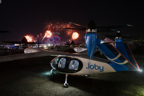 In celebration of the U.S. 250th anniversary, Joby’s Electric Skies Tour has brought its air taxi to communities across the country. Location: Oshkosh, Wisconsin (Credit: Joby Aviation)