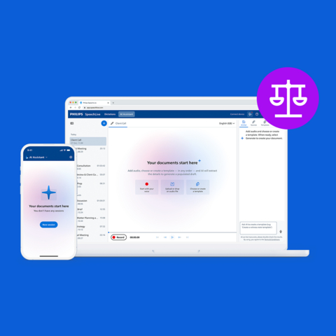 original The new Philips SpeechLive Legal AI Assistant is designed for turning conversations into ready-to-review legal document drafts.