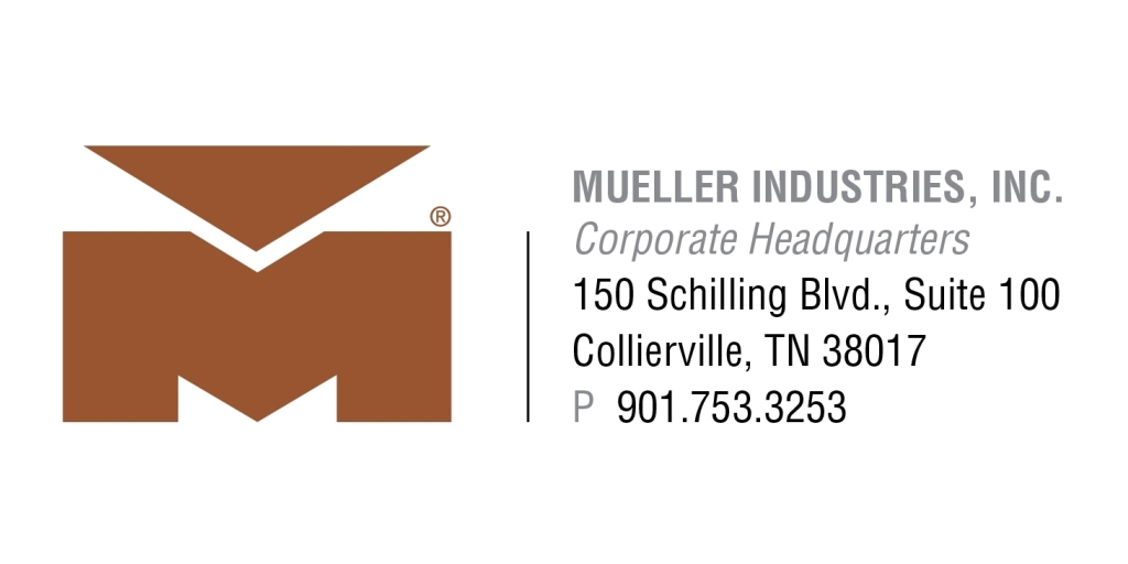 Mueller Industries, Inc. Declares Cash Dividend for Third Quarter 1 Financial Reporting Logo