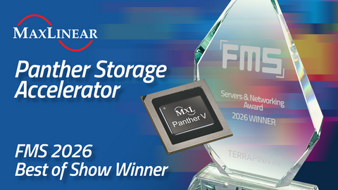 original Panther Storage Accelerator was named the winner of the FMS 2026 Best of Show Award in the Servers & Networking category.