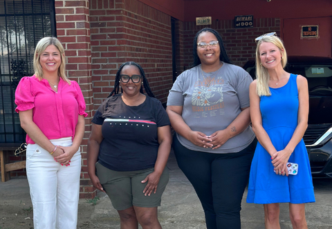 original From left: Guaranty Bank Brand Manager Meagan Grisham with the homeowner, her daughter and Guaranty Bank Communication Specialist Mary Ashley O'Reilly. A $15,000 FHLB Dallas FORTIFIED Fund grant through Guaranty Bank provided a new roof.