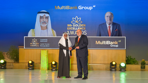 original Naser Taher, Chairman and Founder of MultiBank Group, Honored by H.H. Sheikh Nahyan bin Mubarak Al Nahyan with the Golden Excellence Award for FinTech, Digital Asset and Blockchain Excellence.