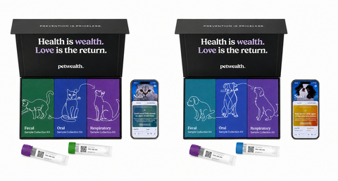 original Petwealth’s at-home pet health testing kits for dogs and cats include oral, respiratory and fecal sample collection kits for proactive pet health screening. The modernized product line will be showcased at SuperZoo 2026 in Las Vegas.