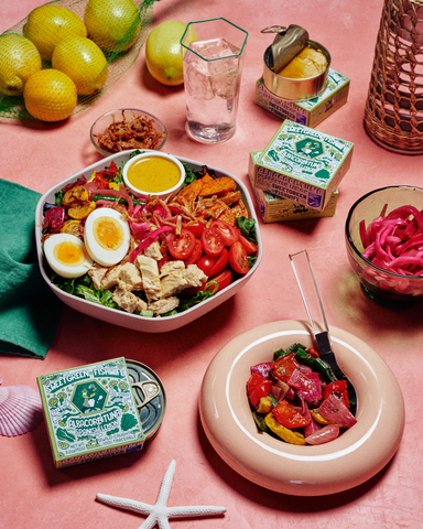 The Niçoise-inspired dish arrives with a custom co-branded tin of Fishwife Albacore Tuna with Spanish Lemon.