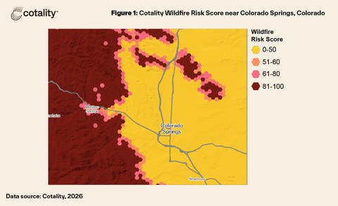 thumbnail Cotality Wildfire Risk Score near Colorado Springs, Colorado
