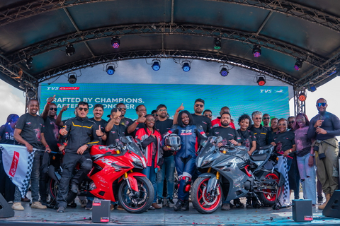 original شركة TVS Motor Company تستعرض دراجتها النارية الرياضية الفائقة الرائدة TVS Apache RR 310 خلال Bikers Family Festival المقام في نيروبي.