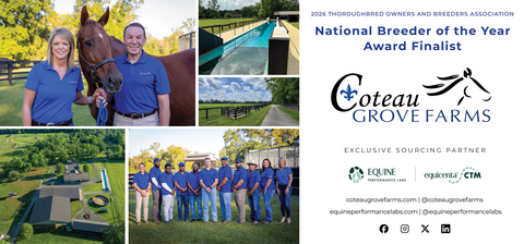 original Coteau Grove Farms has been named a finalist for the 2026 Thoroughbred Owners and Breeders Association National Breeder of the Year Award