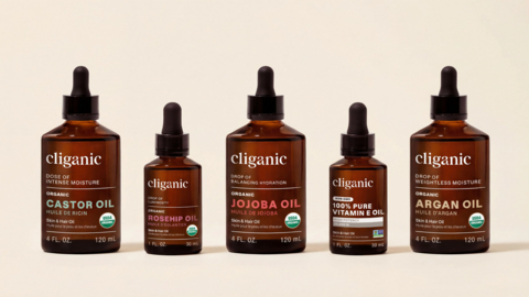 original Cliganic’s collection of organic, single-ingredient oils for skin and hair.