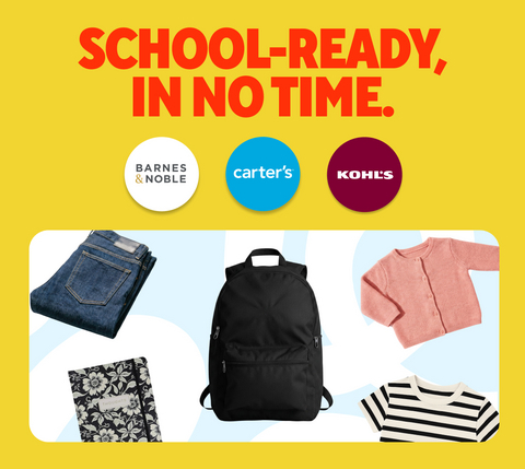 Shop back to school on DoorDash with Barnes & Noble, Carter's, and Kohl's.