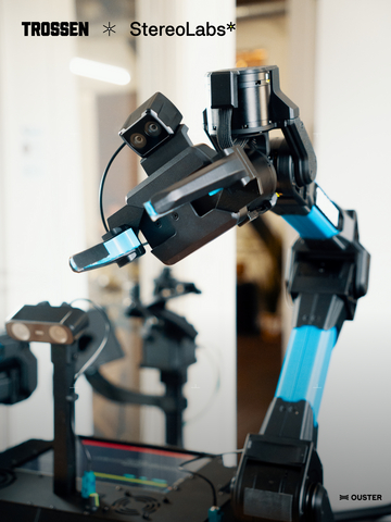 original Trossen and Stereolabs Workbench Arm Close-Up with ZED X Nano Camera
