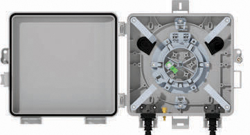 SWIFT NID Enclosure, an environmentally sealed wall mount enclosure that passively connects a customer premises or small office home office (SOHO) network to an Internet provider's network.