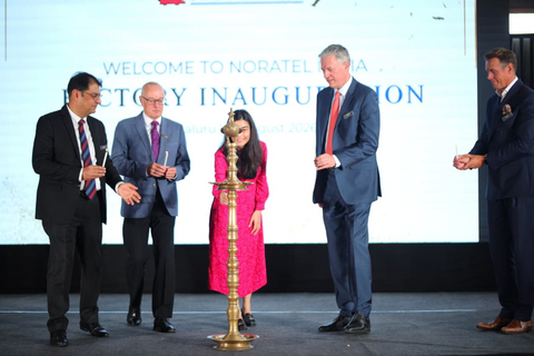 original Photo 1 – from left to right Puneet Arora - VP of APAC, Noratel Group, Paul Hill – Group Commerical Director, discoverIE Group, Jaya Choraria – British Deputy Trade Commissioner for South Asia, Nick Jefferies – Group Chief Executive, discoverIE Group, Lars Janson – CEO, Noratel Group