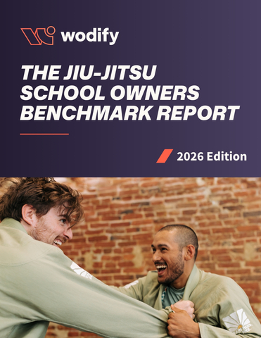 The Jiu-Jitsu School Owners Benchmark Report, 2026 Edition, from Wodify. The first industry benchmark study of Jiu-Jitsu and BJJ school operations, built from survey responses across the US and Canada and nearly 800,000 class check-ins from schools running on Wodify.
