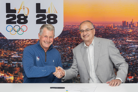 John Slusher, CEO of U.S. Olympic and Paralympic Properties, and Ajay Mehra, President and CEO of OSI Systems