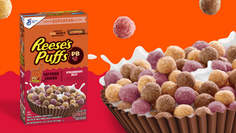 original Reese’s Puffs PB+J cereal is bringing a twist to this classic flavor combo, with nostalgic taste included in every spoonful