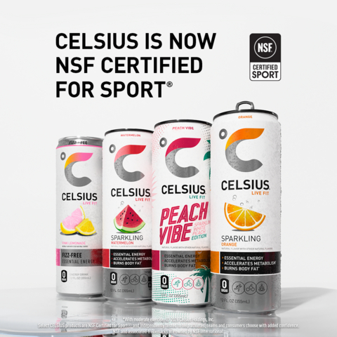 CELSIUS® Earns NSF Certified for Sport® Certification, Reinforcing Commitment to Product Safety and Transparency