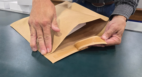 RRD’s VersaPac™ FastTrack Paper Mailer is a paper-based recyclable mailer with a peel-and-seal tear strip that replaces traditional plastic closures.