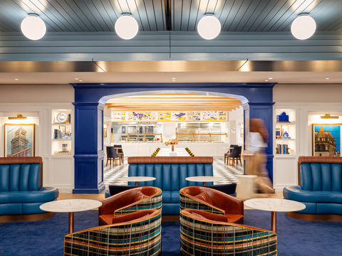 original BlueHouse Boston dining and lounge space. Photo courtesy of JetBlue.