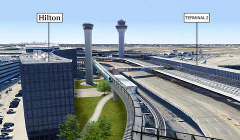 original The O'Hare Flyer, a battery-electricty express train announced August 25, 2026, will offer first-of-its-kind 15-minute service between Downtown Chicago and O'Hare International Airport.