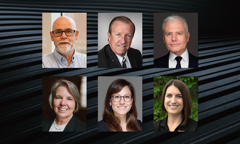 Top row, from left to right: David Hagan, Jim McNally, Mark Clampin. Bottom row, from left to right: Marla Dowell, Jana Kainerstorfer, Katie Schwertz