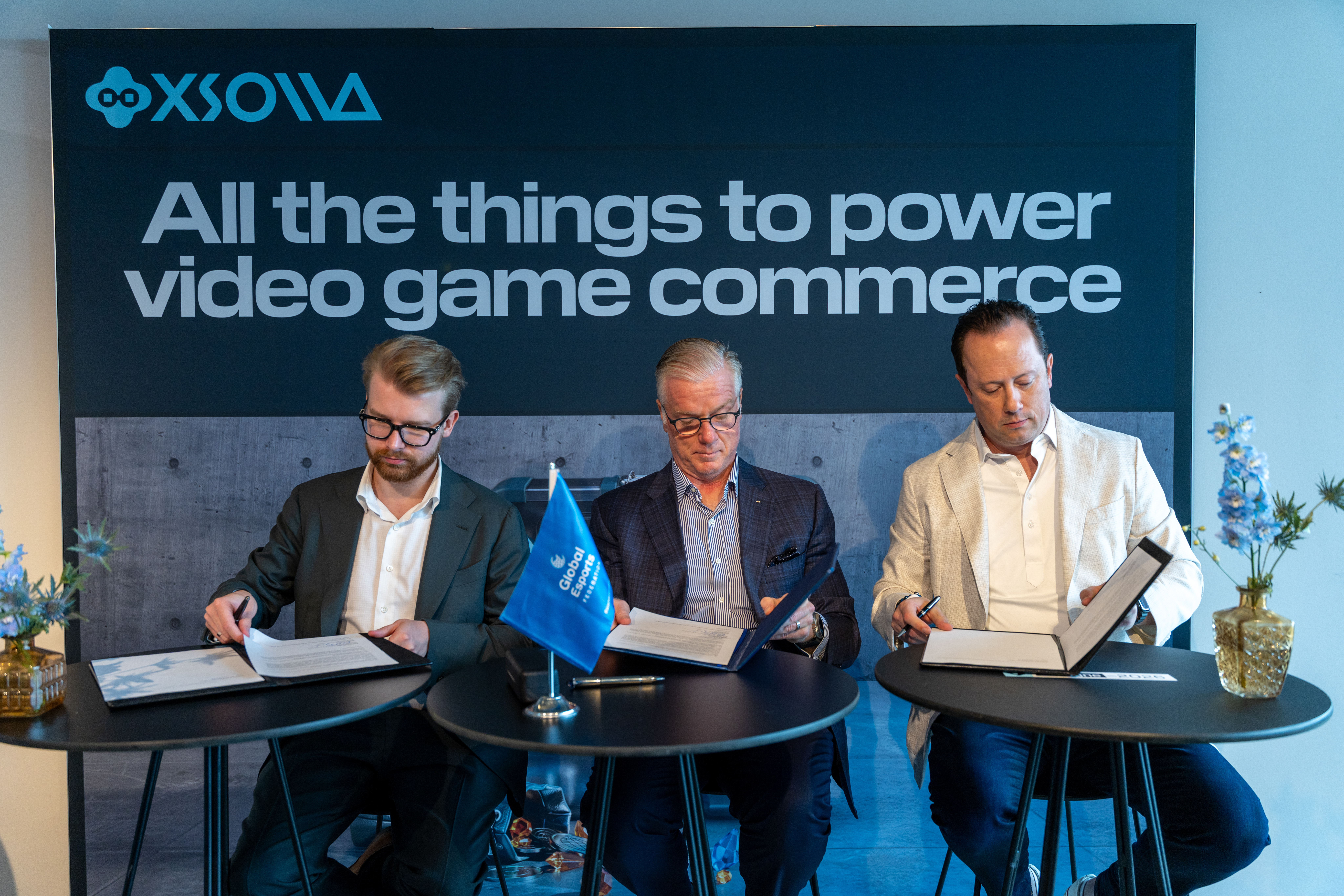 Rytis Joseph Jan, Senior Vice President of Strategic Partnerships and Government Relations at Xsolla; Sir Paul J. Foster, President and Chief Executive Officer of the Global Esports Federation; and Berkley Egenes, Chief Marketing & Growth Officer at Xsolla