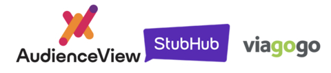 original AudienceView, StubHub, and viagogo logos.