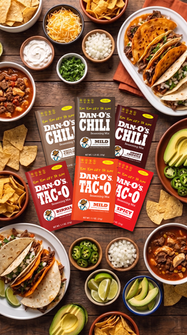 Dan-O's Seasoning is introducing Chili and Tac-O Packets with three different blends in each line-up.