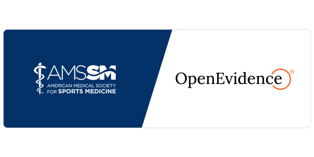 American Medical Society for Sports Medicine and OpenEvidence Announce Partnership to Bring AI-Powered Sports Medicine Resources to Clinicians and Patients 1 amssm small