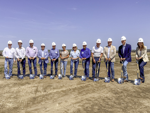 Neogenyx Fuels and Adams Land & Cattle are joined by Nebraska Governor Jim Pillen, U.S. Senator Pete Ricketts, and industry leaders during the ceremonial groundbreaking of a renewable natural gas facility in Broken Bow, Nebraska.