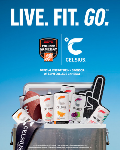 CELSIUS® Named Official Energy Drink Sponsor of ESPN’s College GameDay in New Multi-Year Agreement