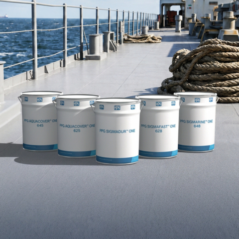 original PPG introduces PPG ONE RANGE™ portfolio of one-component marine coatings designed to reduce complexity, minimize waste and streamline maintenance.