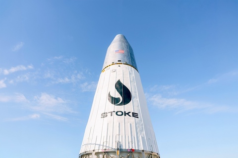 original The upper stage flight article for Flight 1 of Stoke Space’s Nova Pathfinder launch vehicle at the company’s headquarters in Kent, Wash.