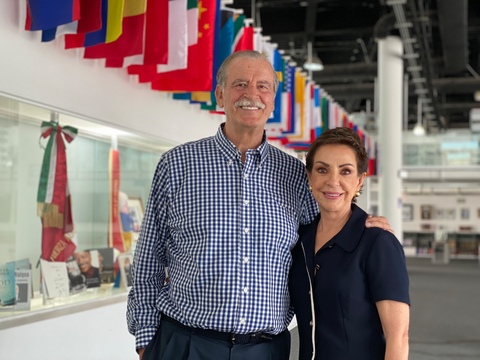 original President Vicente Fox and former First Lady Marta Sahagún at Centro Fox in Mexico, where their work continues to advance leadership, education, and social impact across the region.