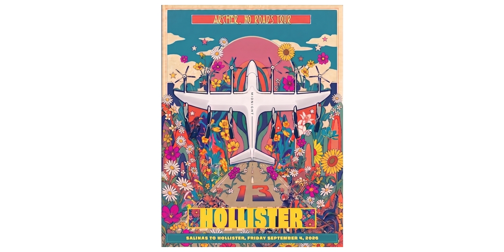 Archer’s ‘No Roads’ Tour Takes Off By Completing Midnight’s Piloted Roundtrip Flight From Salinas to Hollister