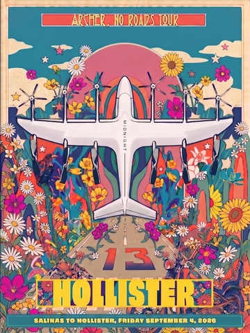 Archer completes the first stop on the company’s ‘No Roads’ flight tour with a city-to-city roundtrip flight between Salinas and Hollister, CA.