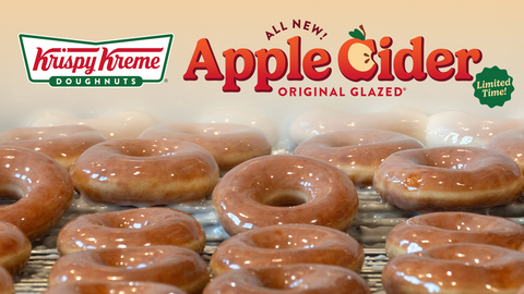 Fans can score a dozen Apple Cider Original Glazed Doughnuts for just $5 with the purchase of any dozen at a regular price, Sept. 10-13