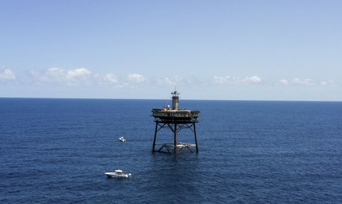 thumbnail Tint World® Automotive Styling Centers™ and XPEL recently applied protective window film to the Frying Pan Shoals Tower, a decommissioned U.S. Coast Guard light station located 34 miles off the North Carolina coast, now operating as a nonprofit eco-tourism destination. The XPEL window film helps the off-grid structure block a significant amount of solar heat to conserve battery and generator power. 