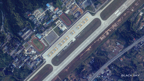 original This very high-resolution satellite image, captured just hours after launch by BlackSky’s fifth Gen-3 satellite, showcases the tactical-level clarity of the new spacecraft and the power of rapidly deployed AI-enabled analytics. The image, taken at 23:25 UTC on September 11, 2026, (7:25 a.m. local time on September 12, 2026) displays H-6 bombers through early morning haze at an air base near Nanning, China.