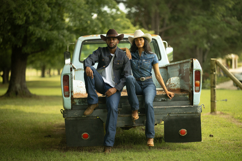Wrangler Mens Fargo Timber Bark and Wrangler Womens Myrtle Saddle Tan Ivory