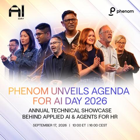 original Phenom detailed the full agenda for AI Day 2026, its annual event examining the contextual intelligence, agentic orchestration and governance that empowers enterprise human resources teams to confidently move from AI pilots to production. Broadcasting from Phenom Studios, AI Day guides HR and IT Leaders through the agents, ontologies and governance for better hiring, development and retention.