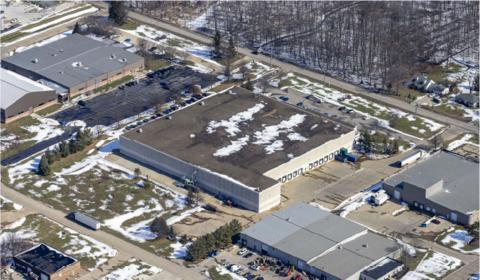 original Aerial View of the industrial property.