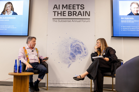 Ray Kurzweil and Tetiana Aleksandrova, co-founder and CEO of Subsense