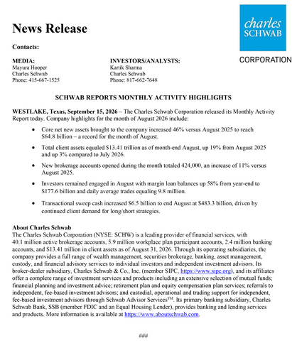 original Adobe .PDF of press release and table.