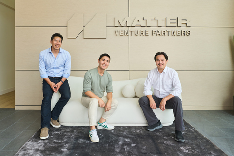 Matter Venture Partners founders, Mel Tang, Founding Operating Partner & CFO; Haomiao Huang, Founding Partner; and Wen Hsieh, Founding Managing Partner.