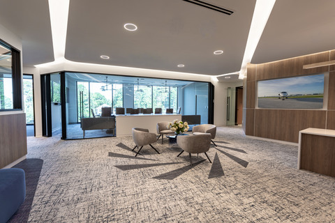 original flyExclusive's new office in North Hills district of Raleigh, NC
