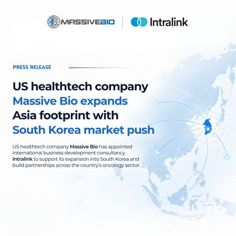 Massive Bio appoints Intralink to support its expansion into South Korea's oncology sector.