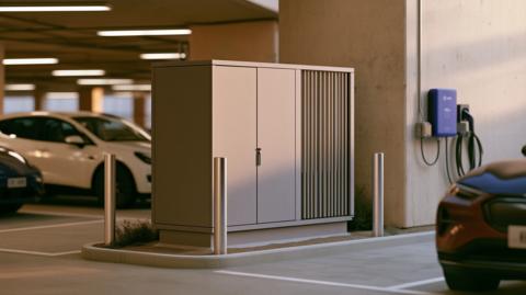 Rendering of the Laitent Pod with a Xeal charger.