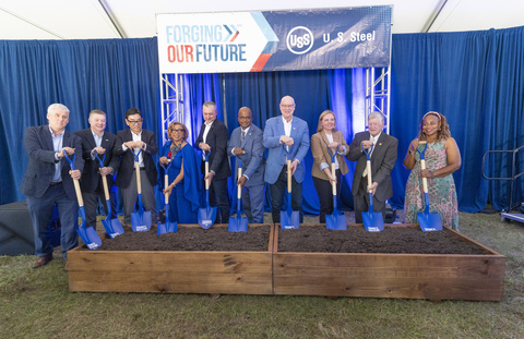 Ketih Watson (Vice President - Advanced Manufacturing Technology & Capital Projects, U. S. Steel), Scott Dorn (Senior Vice President – U. S. Tubular Solutions), Masashi Imoto (Executive Vice President & Chief Strategy Officer, U. S. Steel), LaShunda Scales (Jefferson County (AL) Commissioner, District 1), Kevin Lewis (Executive Vice President, Chief Financial Officer, and Head of Tubular Solutions, U. S. Steel), Herman Carnes, Jr. (Mayor – Fairfield, AL), David Burritt (President & Chief Executive Officer, U. S. Steel), Angela Smith (Senior Project Manager – Metals/Advanced Materials & Data Centers, Alabama Department of Commerce), Jimmie Stephens (Jefferson County Commission President), Phylis Oden-Jones (Fairfield City Council President).